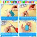 Landical 12 Set End of Year Keychain Gift Teachers are Like Stars Key Chain Making Kit DIY Crafts Inspirational Letter Beads with We are Always Here for You Acrylic Key Ring Accessories Party Favors