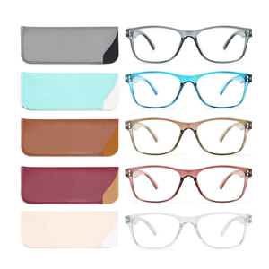 Reading Glasses Blue Light Blocking, Computer Glasses for Women Men, Fashion Square Eyeglasses 5 Pairs, +1.75