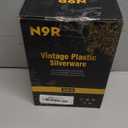 N9R 120PCS Gold Plastic Silverware, Disposable Silverware Include 40 Forks, 40 Spoons, 40 Knives, Gold Cutlery Set Disposable for Party, Wedding and Daily Use