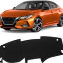 KUST Black Dash Cover for Nissan Sentra (S, SV, SR) 2020-2024 2025 2026 Non-Slip Dashboard Cover Polyester Interior for Nissan Sentra Accessories Sunshade No Glare