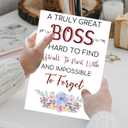 3 x Boss Day Card  Thank You Appreciation Greeting Card for Boss, Mentor, Manager  Farewell, Retirement or Bosss Day  Large 8 x 5.3 Inch with Envelope (141)