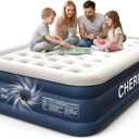 Queen Air Mattress with Built in Pump, 18" Elevated Height, 48Hr Leak-Tested, Honeycomb Coil Support, 800 lbs Capacity, Fast 3-Min InflationBlow Up Mattress for Guest Room & Sleepover