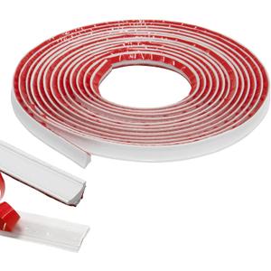 Flexible Trim Caulk Strip Wall Moulding Trim, 1/2 in x16 Ft Peel and Stick Trim for Wall Corner Deco, Ceiling, Backsplash Tile Edge, Countertops, Baseboard, Floor(White)