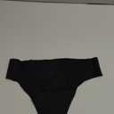 LUCKMEEY Cotton Thongs for Women Seamless Thongs for Women No Show Thong Panty Liners Workout G-String Thongs Underwear (Small, All Black)