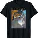 Edgar Degas Dancer on Stage for Artists and Ballerinas T-Shirt, Small, Men, Black 