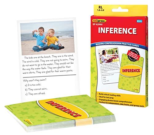Edupress Reading Comprehension Practice Cards, Inference, Yellow Level (EP62990) Medium