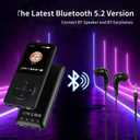 MP3 Player with Bluetooth - Portable Music Player for Kids - with Built-in HD Speaker, Voice Recorder, HiFi Sound, E-Book, Included Earphones
