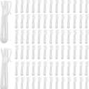 80pcs Plastic Curtain Hooks, Adjustable Pinch Pleat Hooks, Ratchet System Pinch Pleat Curtain Hooks Pinchs Pleated Curtains Drapery Pin Hook for Window/Door/Shower Curtains(Color:White)
