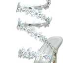 Women's Rhinestones Jeweled Wrap Crystals Sandals, Size 7.5