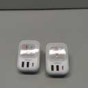 TESSAN 2 Prong to 3 Prong Outlet Adapter 2 Pack, US to Japan Plug Adapter with 4 Outlets 3 USB (1 USB C PD 20W), Outlet Adaptor US to Japan China Mexico Philippines Canada Peru Thailand Vietnam