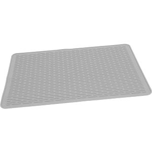 Silicone Temperature-Resistant Induction Cooktop Mat with Non-Slip Protective Pad for Kitchen Countertop, 71x50cm Light Grey Silicone Cooker Heat Insulation Mat for Home Cooking