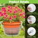 Miuwauer 15 Pack of 10-inch Hanging Basket Water Catcher Plastic Hanging Plant Drip Pan Tray Plastic Saucers Liners for Indoor Outdoor Hanging Plants Baskets Flower Pots - Clear, Round