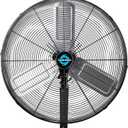 Tornado 24 Inch Pro Series High Velocity Oscillating Wall Mount Fan For Commercial, Industrial Use 3 Speed 7200 CFM 6.6 FT Cord UL Safety Listed