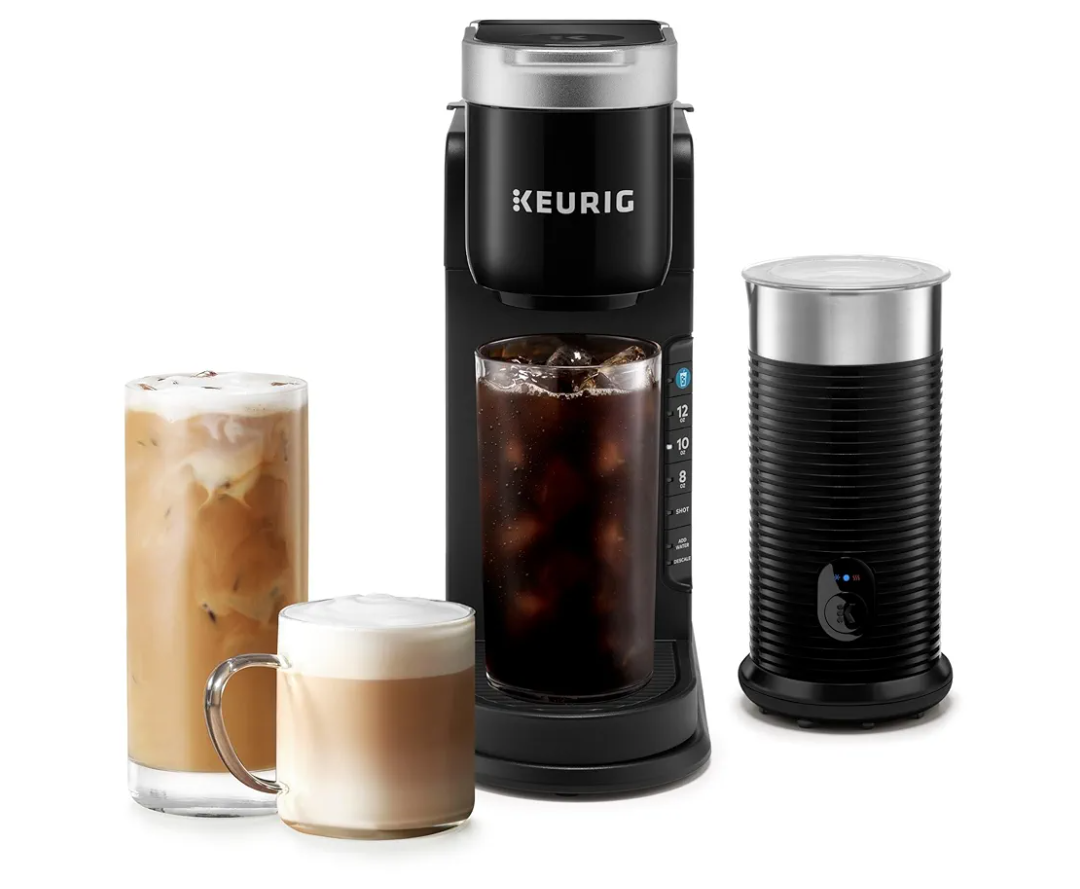 Keurig K-Café Barista Bar Single Serve Coffee Maker and Frother, with 3 Brew Sizes, Hot and Cold Coffee Capabilities, 2oz Coffee Shot Button, Black
