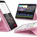 ESR for iPad Pro 11 Inch Case 2024 5th Generation (M4), Rotating Case with Removable Magnetic Cover, Adjustable Portrait/ Landscape Stand with Raised Screen View, 9 Standing Angles, Shift Series, Pink