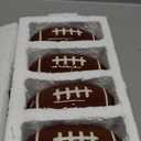 Layhit 4 Pcs Football Dipping Sauce Bowl Football Party Ceramic Condiment Server Chip and Dip Bowls Serving Dishes for Birthday, Tailgate Party Decorations