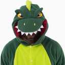 Spooktacular Creations Dinosaur Pajamas, Dinosaur Costume Adult, Halloween Costumes Jumpsuit Hoodie Outfit for Cosplay Parties (XL)