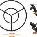 onlyfire 24 Inch Round Fire Pit Burner Ring for Natural Gas & Propane Fire Pit and Fireplace, 304 BlackSteel DIY Firepit Burner for Both Indoor and Outdoor, BTU 296,000 Max