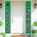 2 x 2026 Graduation Decorations Green Congrats Grad Banner Class of 2026 Banner for Any Schools or Grades 2026 Graduation Party Decorations