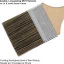 Double Thick Chip Paint Brush Set,Wood Stain Brushes for Painting Walls and Fence Staining, Wooden Handle Masonry Paintbrush for Varnish, Paste and Gesso (5 Pack Assorted Sizes) (5-Pack(1"- 1"- 2"x2- 2"))