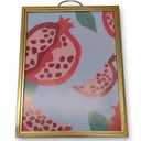 Modern Pop Fruits Abstract Gold Floater Framed Canvas Wall Art 11 x 14 in