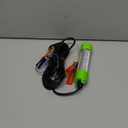 18W 45W DC 12V Green IP68 Waterproof Aluminum Super Bright LED Fish Bait Submersible Dock Underwater Fishing Light Attractants For At Night Snook Crappie With Battery Clamps Cigarette Lighter Plug (45w, 17 ft Wire, Only Battery Clips, Green)