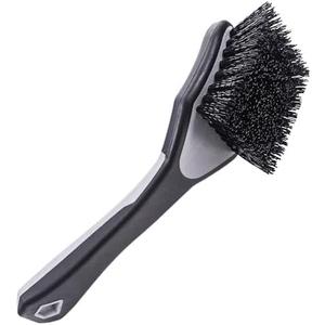 VIKING Tire Brush, Scrub Brush for Cars with Low Profile Tires, Brush for Car Detailing Kit, Grey with Black Bristles, 9.3 x 2.5 x 2.5 inch