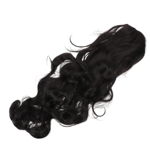 Long Wavy Black Wig for Women Heat Resistant Synthetic Cosplay Wig with Natural Middle Part Comfortable Handwoven Design for Halloween Parties and Daily Dress-up