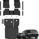 AUXKO Floor+Cargo+Backrest Mat Door Sill for Jeep Grand Cherokee 2022-2026