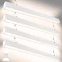 DAKASON 4FT Linkable LED Linear Light, 35W Down 15W Up Light, 3/4/5000K CCT Selectable, Commercial Linear Lighting Fixture for Office, Dimmable Suspended Lighting for School, Market, 4Pack White