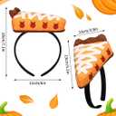 2 Pcs Thanksgiving Pumpkin Pie Costume Thanksgiving Funny Hairband Pie Party Favor Supplies Fall Costume Dress up Headband