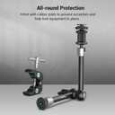 SMALLRIG 11'' Articulating Magic Arm and Clamp w/ 1/4" and 3/8" Thread, Adjustable Friction Power Camera Mount with Cold Shoe Mount for Monitor, LED Lights, Mic, for DJI/Insta360 Action Cameras - 3726