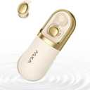 PAXA Sleep Headphones for Side Sleepers, Sleep Invisible Earbuds with Vibration Charging Case Wireless Bluetooth 6.0, Soft Silicone Mini Earbuds for Sleeping, Snoring Noise Isolation, S13 Beige