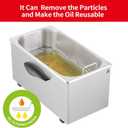 3.7-Qt (3.5L) Deep Fryer with Odor Eliminator & Oil Filtration,1500W Electric Fryer with Basket for Home Use, Adjustable Temp, View Window, Easy-Clean Stainless Steel