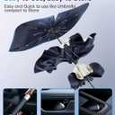 ULiXWH 2026 Upgrade Tesla Model Y & 3 Accessories Windshield Sun Shade Umbrella Thickened High-Density Nano Coating Heat Shield Protect Car from Sun Rays & Heat Damage Keep Cool & Protect Interior