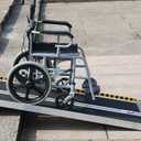 Portable Wheelchair Ramp 4FT, No-Slip Aluminum Folding Handicap Ramp, 800lbs Weight Capacity Wheel Chair Ramp, Suitable for Home Steps, Stairs