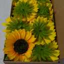 8 PCS 5.9" W x 24.8" H Large Sunflowers Artificial Flowers with Long Stems Silk Fake Big Sunflowers Bouquet Faux Sunflower Arrangement for Home Vase Table Wedding Garden DIY Fall Decor