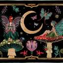 Evergreen Flag Fairy Wonderland Washable Door Mat for Front Door Entrance Outdoor and Indoor, 30"x18" Non-Slip Floor Mats for Entryway Kitchen Bedroom