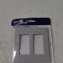Leviton 2-Gang Decora Plus Screwless Wallplate, 80309-LG, Light Gray