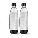 sodastream - Carbonating Bottles | Store even more fizzy drink favorites in your fridge | Dishwasher Safe | Slim Design: Fits in most car cup holders | 34 Fl Oz | Pack of 2 | Black