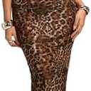 Milumia Women's Leopard Printed Boat Neck Maxi Dress Sleeveless Bodycon Party Club Tank Dresses, XS