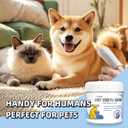 No-Rinse Dog Teeth Cleaning Wipes - Cat & Dog Fresh Breath Pet Dental Finger Wipes, Dog Toothbrush Dental Wipes to Easy Remove Plaque & Tartar, Gently Cleans Discharge (50 Count, Unscented)