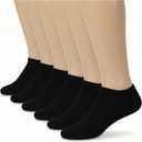 No Show Socks for Men & Women - Stylish Cotton Comfort Running Socks- Low Cut Ankle Length Anti Slip Socks (Medium, 6-pairs Black)