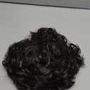 PEACOCO Messy Bun Short Curly Ponytail Extension Elastic Drawstring Loose Hair Bun Hair Pieces for Women with Thinning Hair High Temperature Synthetic Fiber Hair Bun Extension 80g, Black Brown (10 Inch)