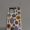 Compatible with iPhone 17 Pro Max Case with Card Holder Cute Shockproof Drop Protection Phone Wallet Slot Cover Cases for Women - Blue Evil Eyes Collection