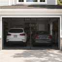 Garage Door Screen for 2 Car Garage 18x8FT, Heavy Duty Fiberglass Garage Screen Door with Hands-Free Magnetic Closure, Reinforced Edges & Weighted Bottom for Bug-Free Workshop, Patio, and Gym