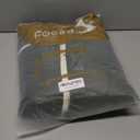 FOSSA Duvet Cover Set 100% Washed Cotton Linen Feel Super Soft Breathable Cozy 3 Pieces Bedding Sets Solid Forest Green California King