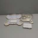 Wenqik 63 Pcs Elephant Baby Shower Guest Book Alternatives Set Baby Shower Decorations with Photo Frame Sonogram Frame Keepsake 60 Wood Slices Guest Book for Birthday