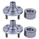 MOTOKU Front Driver and Passenger Side Wheel Hub Bearing Studs Assembly for Chevrolet Aveo 20042011, Aveo5 20072011, Spark 20132015, Pontiac G3 20092010, Wave 20052008, Wave5 20052007