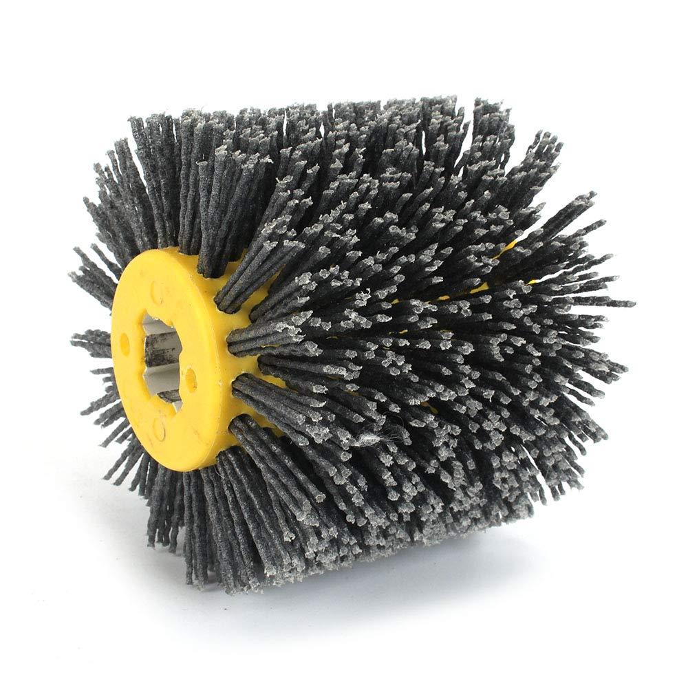 120x100mm Abrasive Wire Drawing Wheel Drum Burnishing Brush for The Surface Treatment of Furniture Wooden Products Polishing 240 Grit